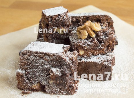 Брауни с грецкими орехами
