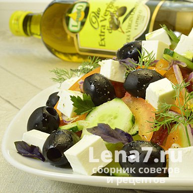 Греческий салат: пошаговый рецепт