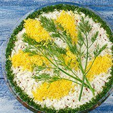 Салат «Мимоза» с рисом: рецепты