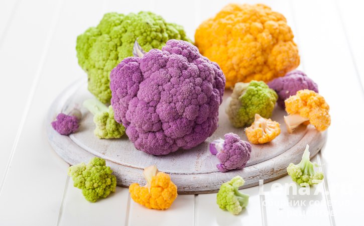 «Разноцветные» разновидности цветной капусты - необычные, но очень полезные овощи
