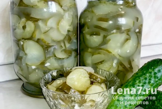Салат из переросших огурцов на зиму без стерилизации